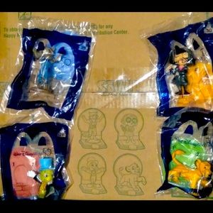 (4) Mcdonald's x Disney 50th Anniversary Toys 29-32 Rocket Simba Jiminy Simba